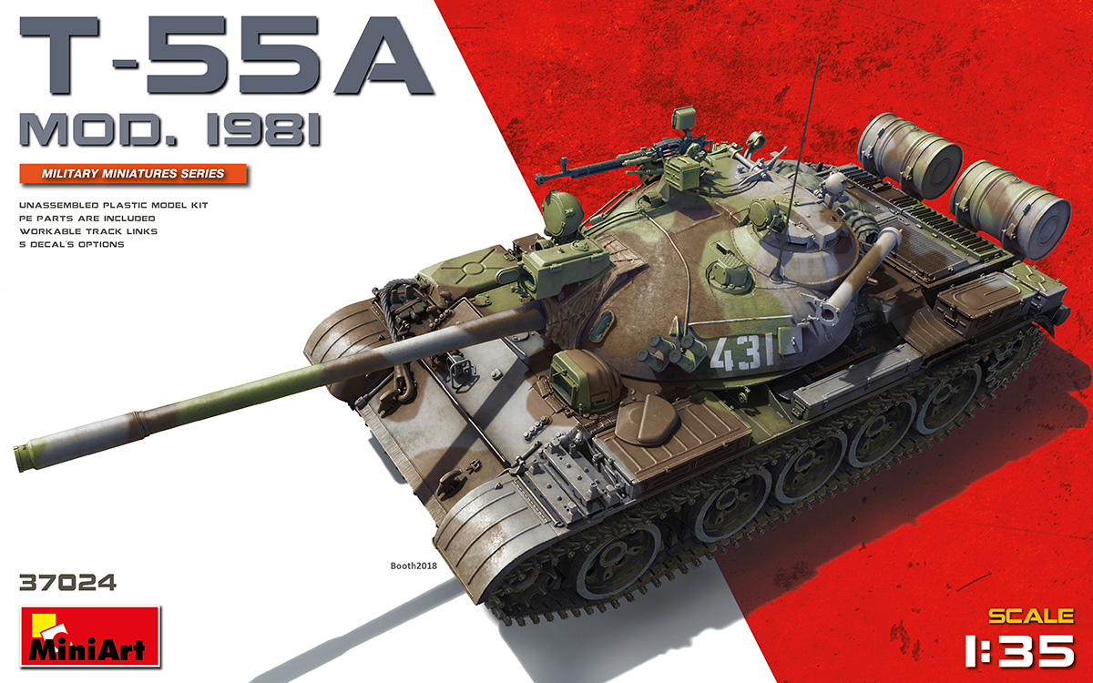 1/35 T-55A Mod. 1981 DS Modellismo T-55A Mod. scala 1/35 MINI ART