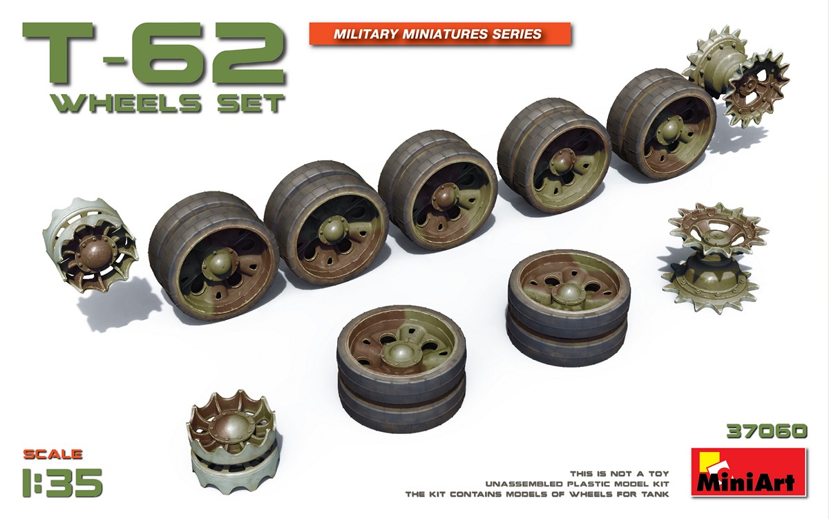 1/35 T-62 Wheels Set DS Modellismo T-62 Wheels Set scala 1/35 MINI ART
