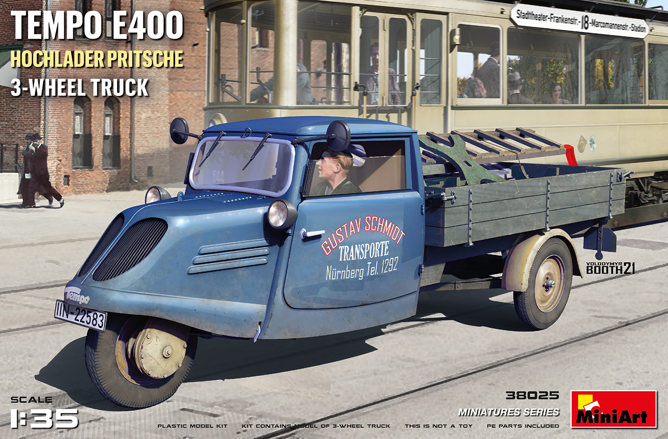 1/35 Tempo E400 Hochlader Pritsche 3-Wheel Truck DS Modellismo Tempo E400 Hochlader Pritsche scala 1/35