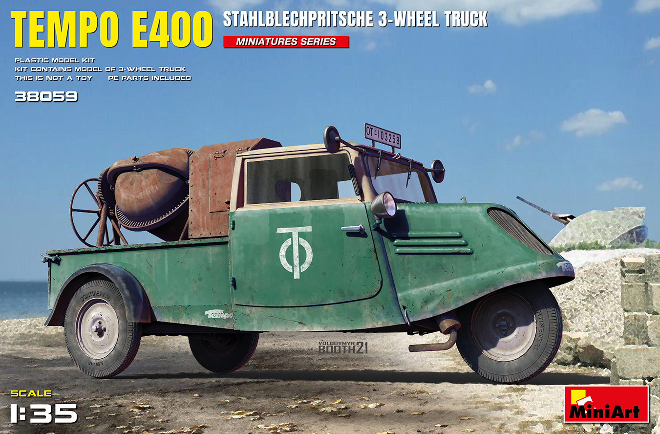 1/35 Tempo E400 StahlblechPritsche 3-Wheel Truck DS Modellismo Tempo E400 StahlblechPritsche scala 1/35