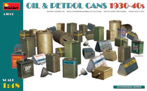 Oil & Petrol Cans 1930-40s scala 1/48