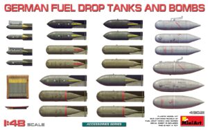German Fuel Drop Tanks Bombs scala 1/48