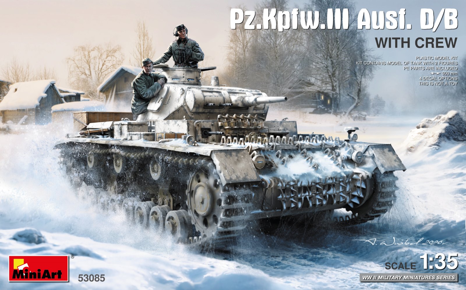 1/35 Pz.Kpfw.III Ausf. D/B with Crew DS Modellismo Pz.Kpfw.III Ausf. D/B with Crew scala 1/35