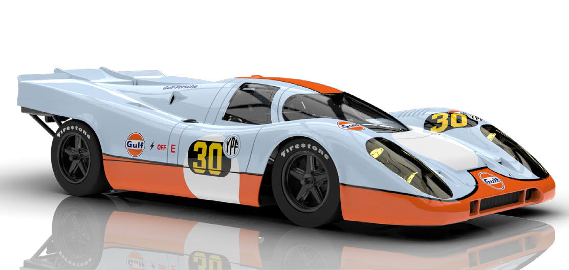 Porsche 917K Gulf Buenos Aires 1971 #30 Winner - SW Shark Evo 25K DS Modellismo Porsche 917K Gulf Buenos Aires 1971 #30