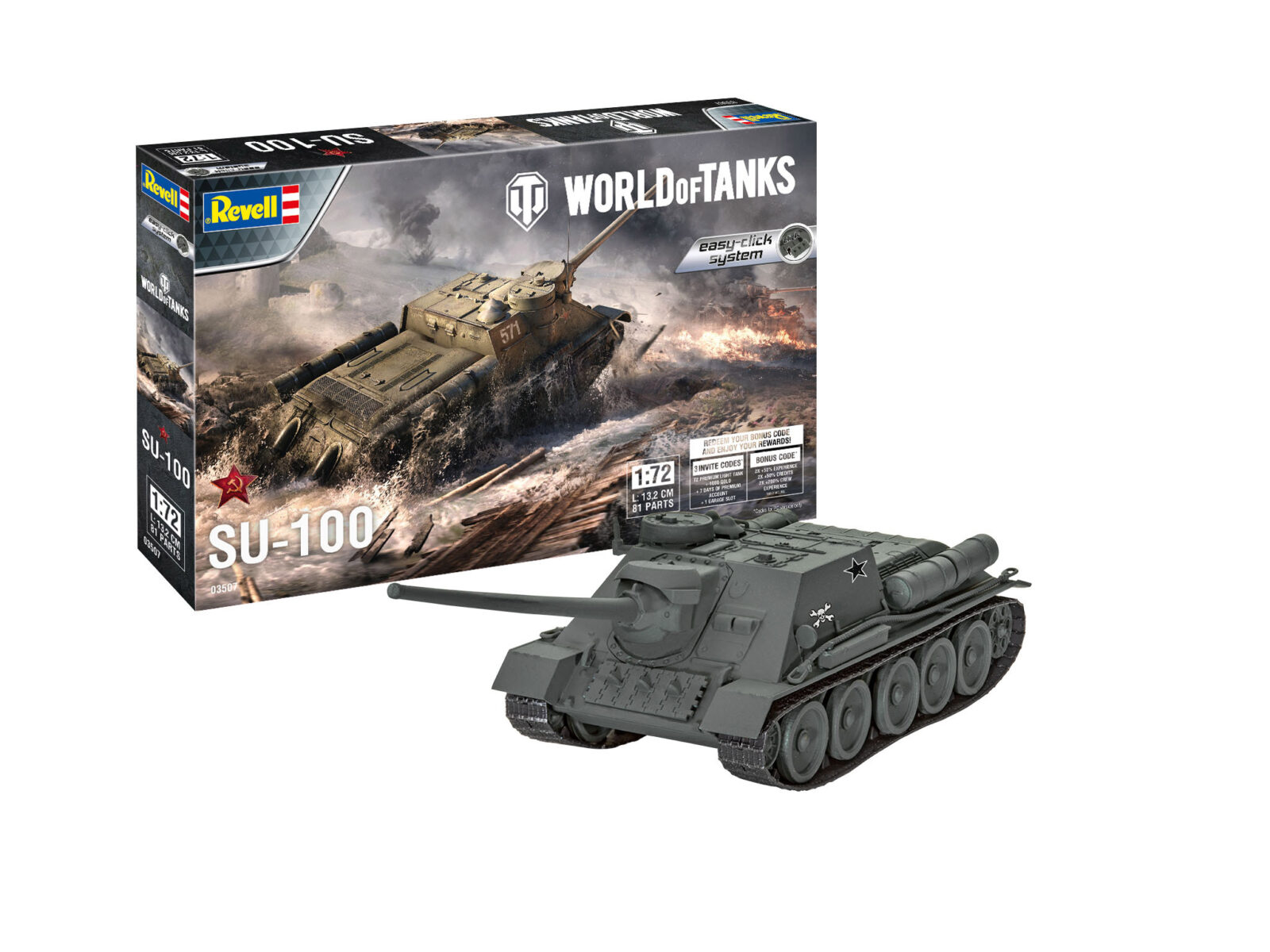 1/72 World of Tanks: SU-100 (Easy-Click System) DS Modellismo World Tanks: SU-100 scala 1/72 REVELL