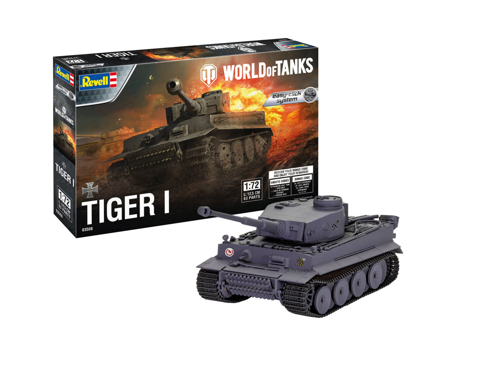 1/72 World of Tanks: Tiger I (Easy-Click System) DS Modellismo World Tanks: Tiger I scala 1/72 REVELL