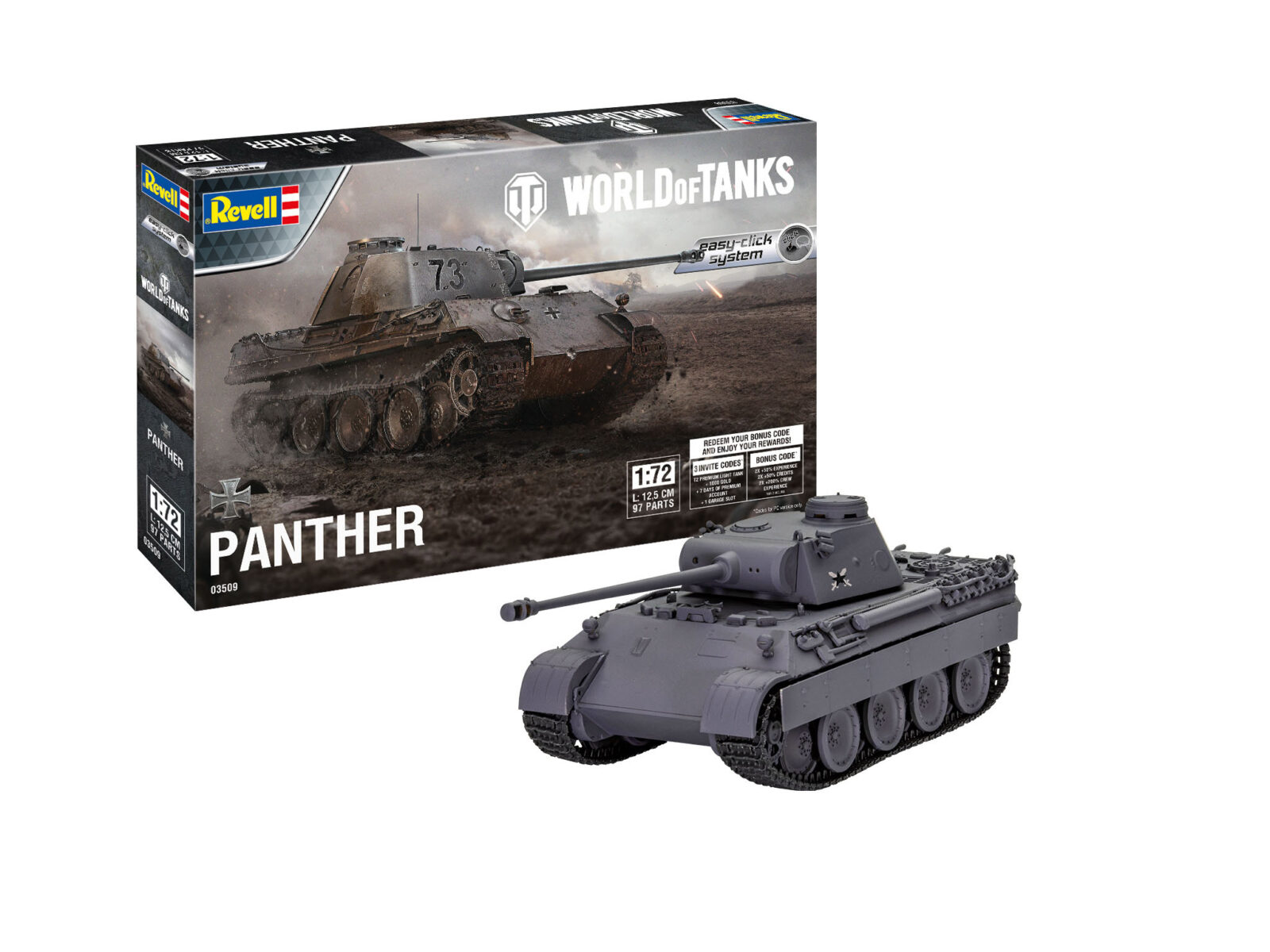 1/72 World of Tanks: Panther Ausf.D (Easy-Click System) DS Modellismo World Tanks: Panther Ausf.D scala 1/72