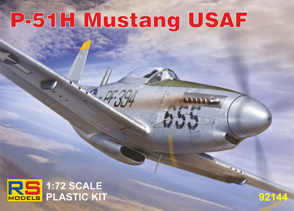 1/72 P-51H Mustang Usaf (4 decal v. for USA) DS Modellismo P-51H Mustang Usaf scala 1/72 RS MODELS