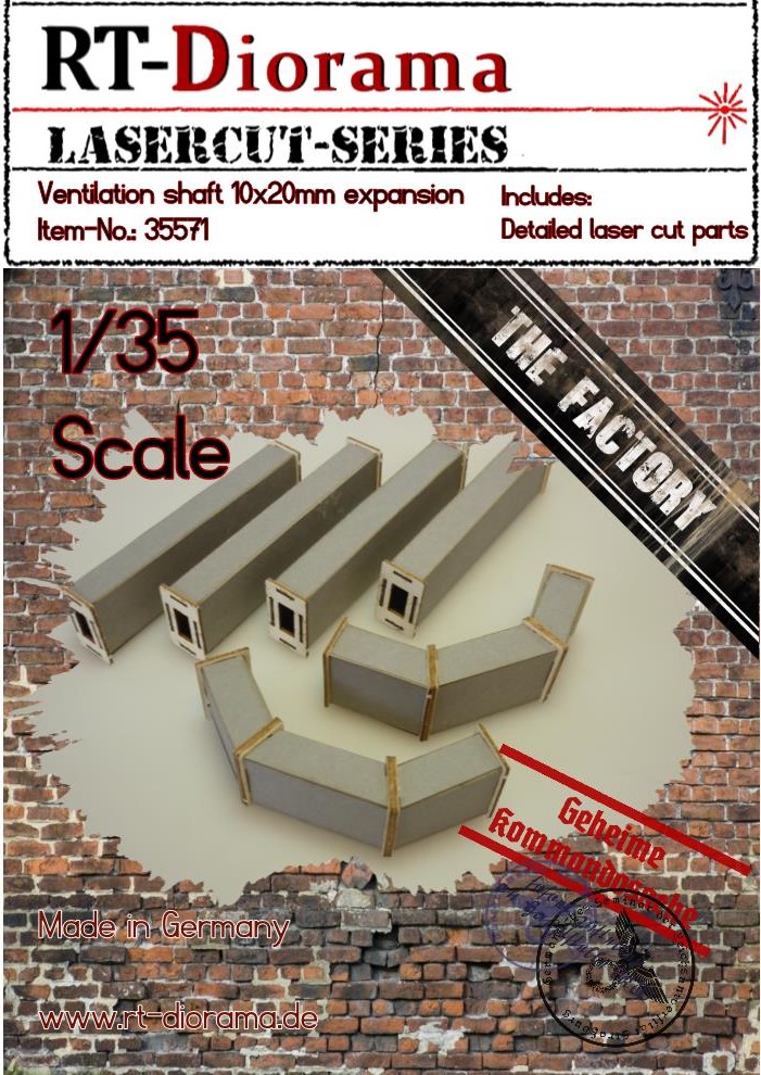 1/35 Ventilation Shaft 10x20 mm Expansion DS Modellismo Ventilation Shaft 10x20 mm scala 1/35
