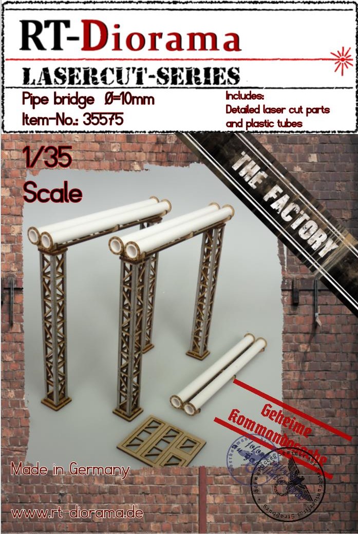 1/35 Pipe Bridge 10 mm DS Modellismo Pipe Bridge 10 mm scala 1/35 RT-DIORAMA