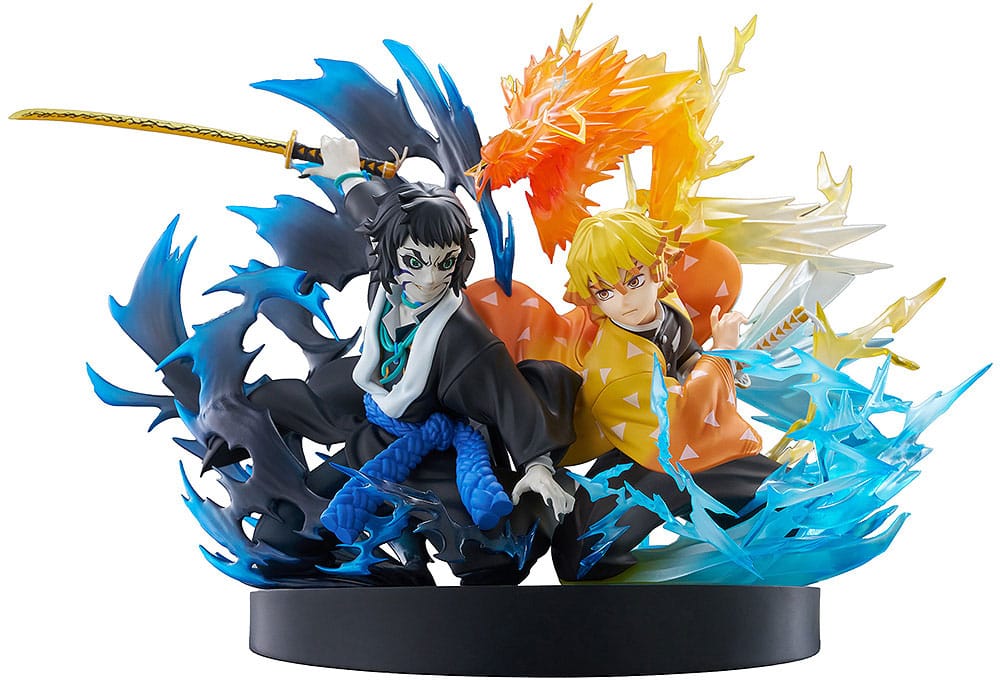 Statua Demon Slayer: Kimetsu no Yaiba PVC Zenitsu Agatsuma & Kaigaku 15 cm DS Modellismo Statua Demon Slayer: Kimetsu no Yaiba