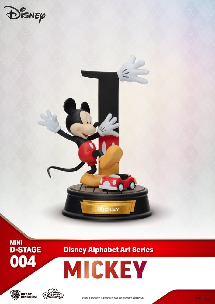 Statua Disney Mini Diorama Stage 6-pack Alphabet Art 10 cm DS Modellismo Statua Disney Mini Diorama Stage 6-pack