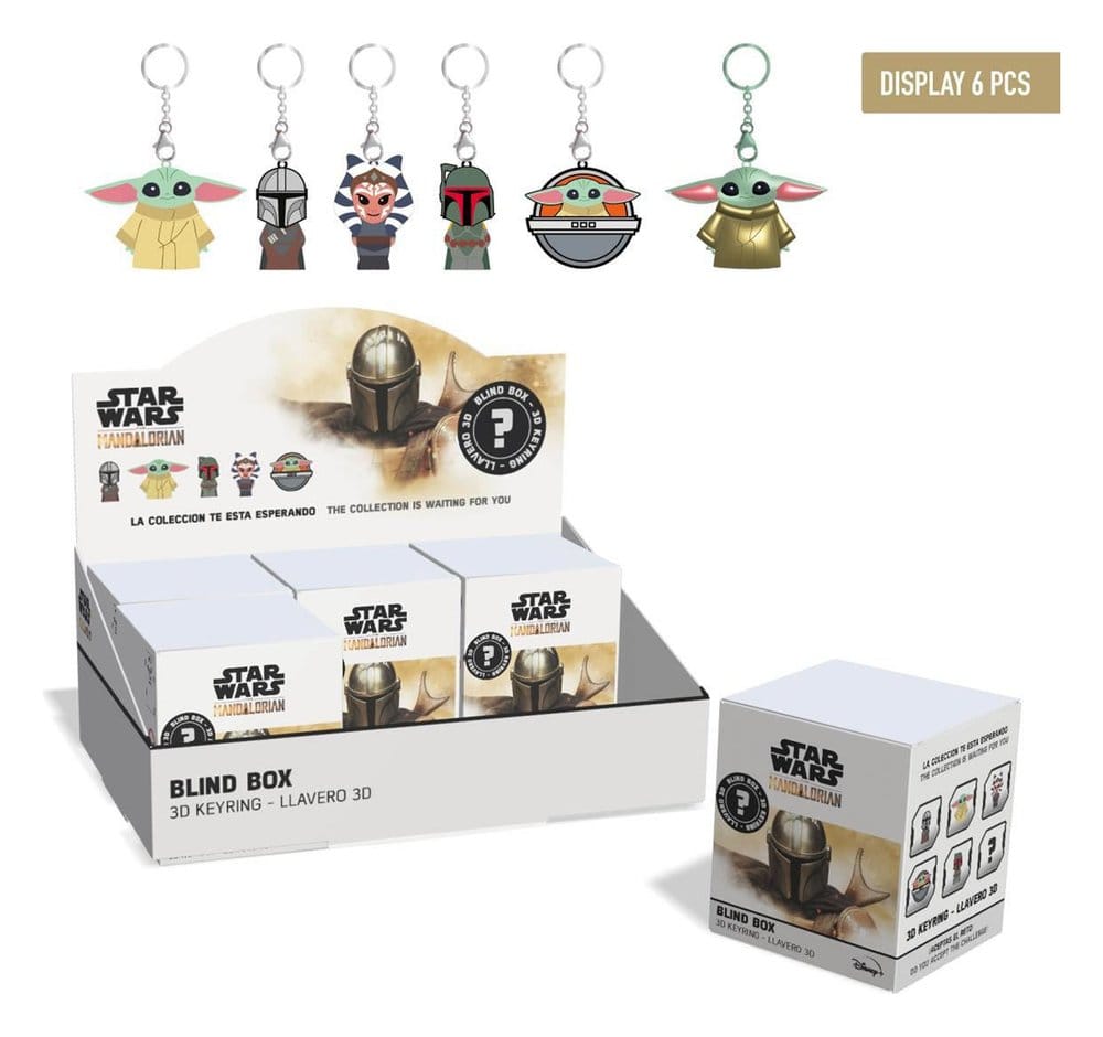 Portachiavi Star Wars The Mandalorian Blind Box Display (6) DS Modellismo Portachiavi Star Wars Mandalorian Blind Box