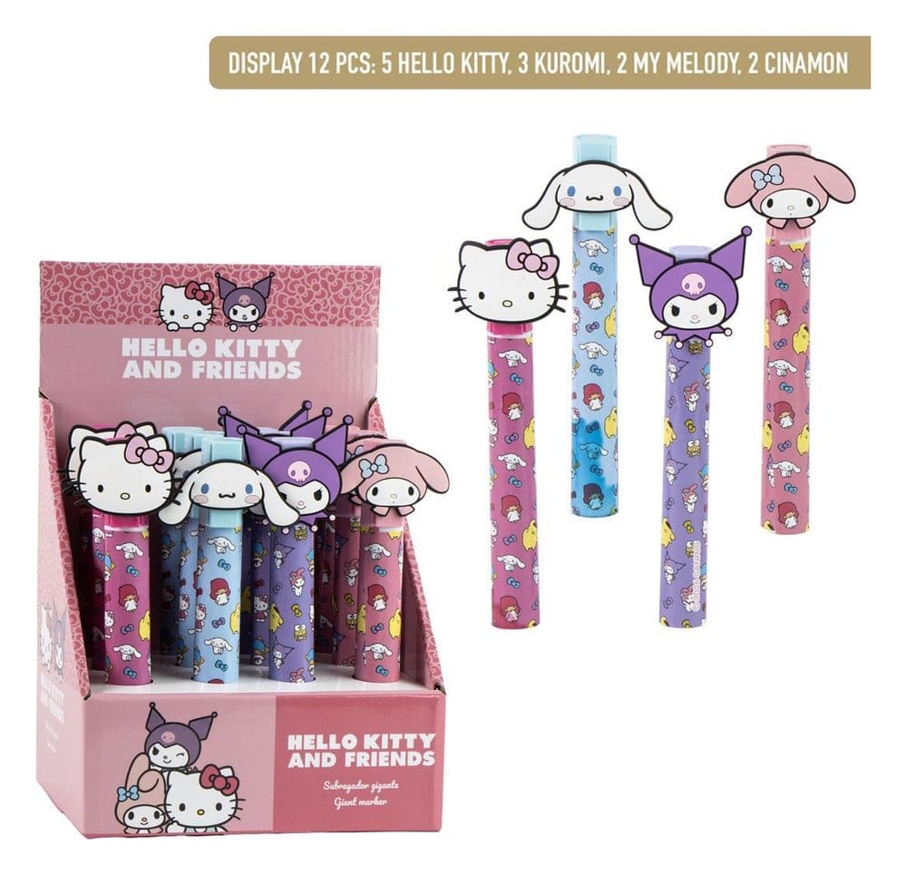 Sanrio Large Highlighter Display (12) Hello Kitty DS Modellismo Sanrio Large Highlighter Display (12) Hello