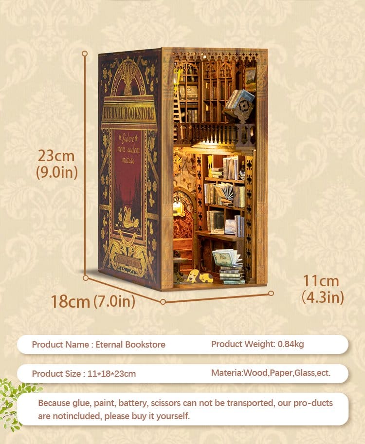 Book Nook Eternal Bookstore 23 x 11 cm DS Modellismo Book Nook Eternal Bookstore 23 x CuteBee