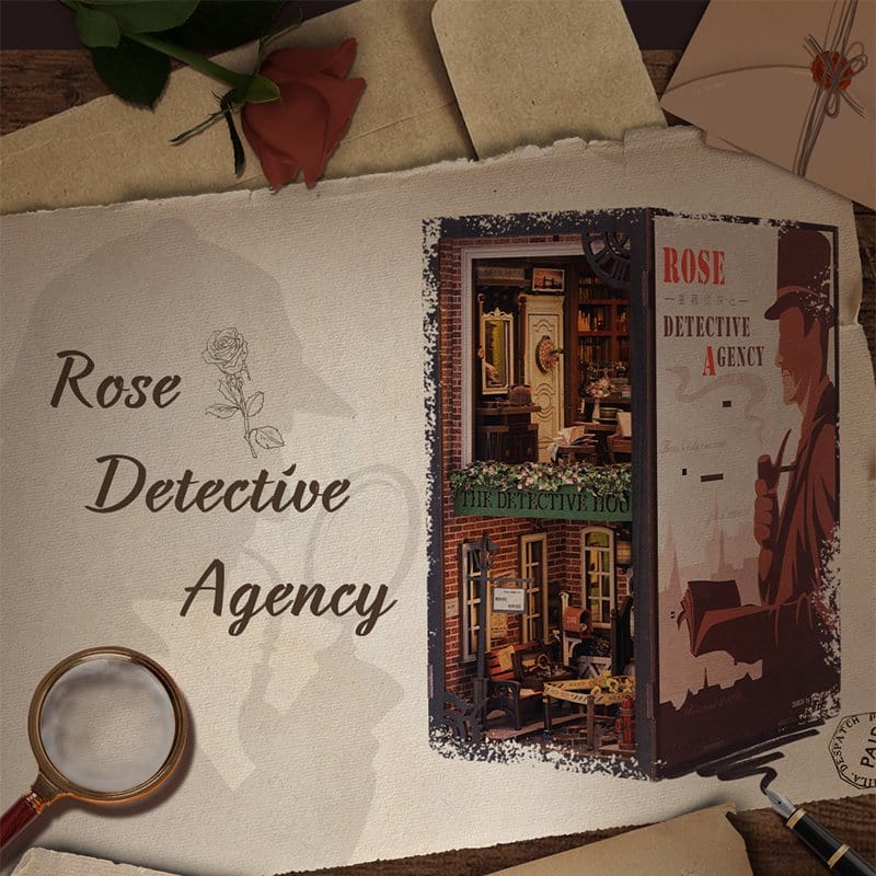 Book Nook Rose Detective Agency 23 x 11 cm DS Modellismo Book Nook Rose Detective Agency 23 x CuteBee