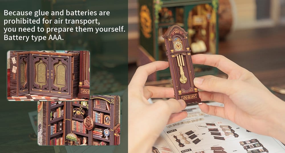 Book Nook Owl Bookstore 17 x 12 cm DS Modellismo Book Nook Owl Bookstore 17 x CuteBee