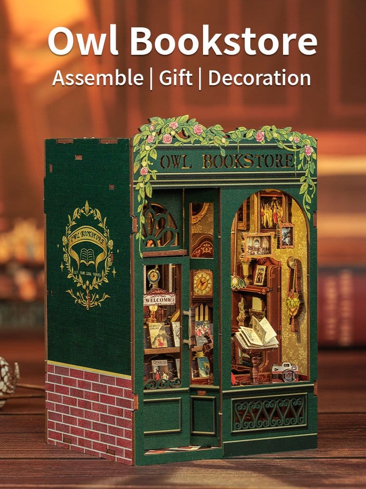 Book Nook Owl Bookstore 17 x 12 cm DS Modellismo Book Nook Owl Bookstore 17 x CuteBee
