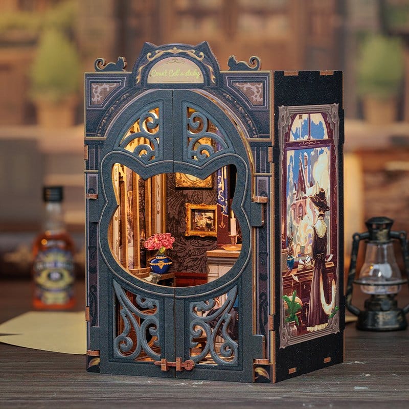 Book Nook Count Cat´s Study 17 x 12 cm DS Modellismo Book Nook Count Cat´s Study 17 x CuteBee