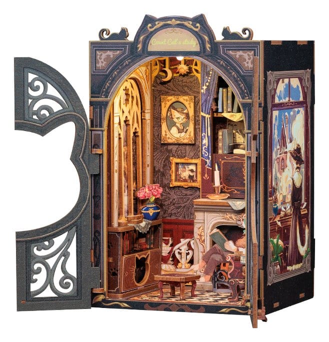 Book Nook Count Cat´s Study 17 x 12 cm DS Modellismo Book Nook Count Cat´s Study 17 x CuteBee