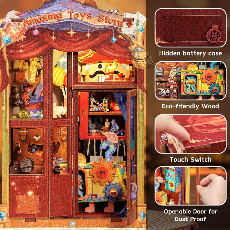 Book Nook Amazing Toy Store 17 x 12 cm DS Modellismo Book Nook Amazing Toy Store 17 x CuteBee