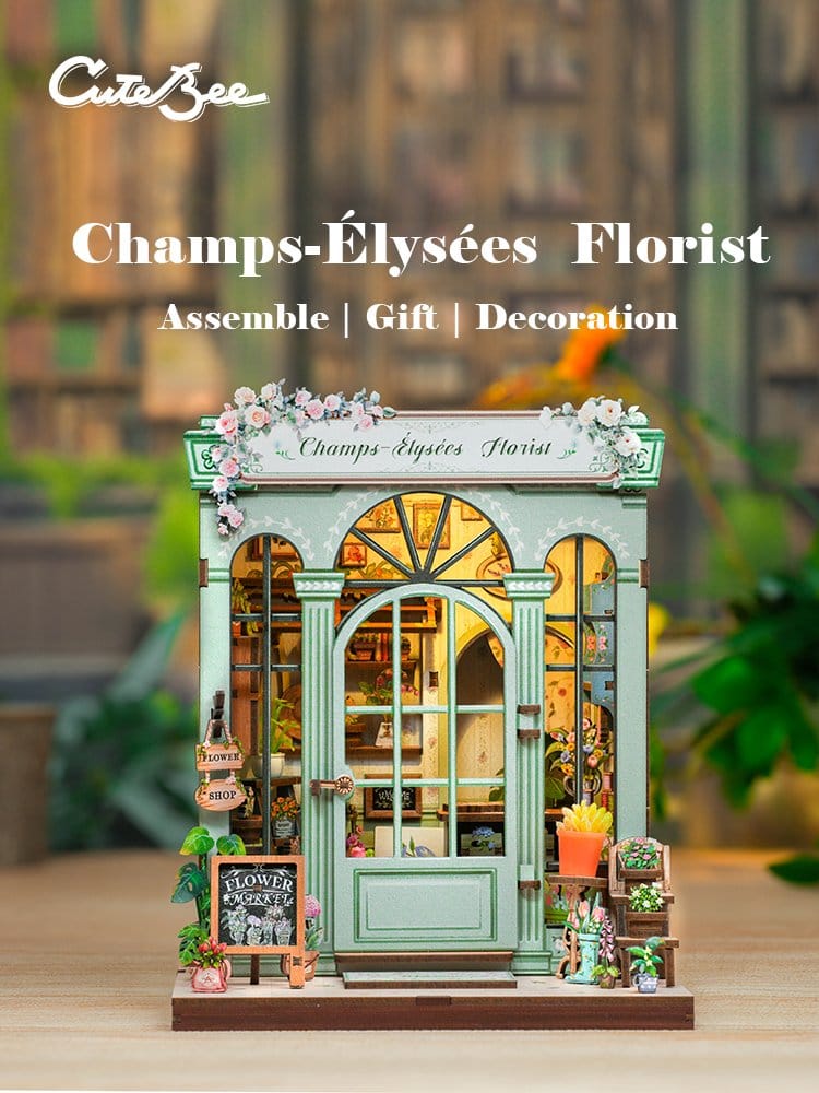 Miniature House Model Kit Champs-Élysées Florist 18 x 16 cm DS Modellismo Miniature House Model Kit Champs-Élysées