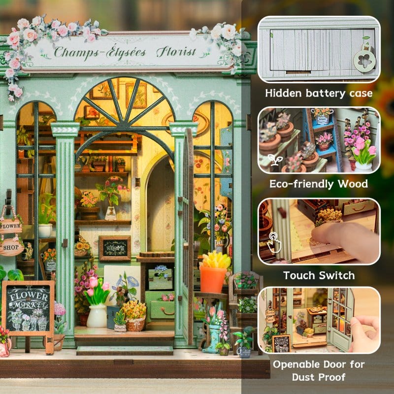 Miniature House Model Kit Champs-Élysées Florist 18 x 16 cm DS Modellismo Miniature House Model Kit Champs-Élysées