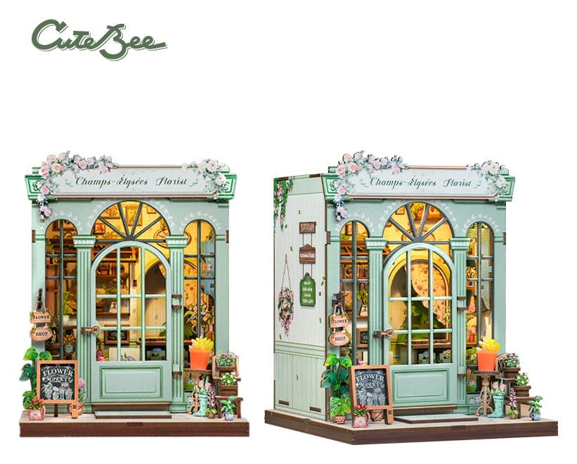 Miniature House Model Kit Champs-Élysées Florist 18 x 16 cm DS Modellismo Miniature House Model Kit Champs-Élysées
