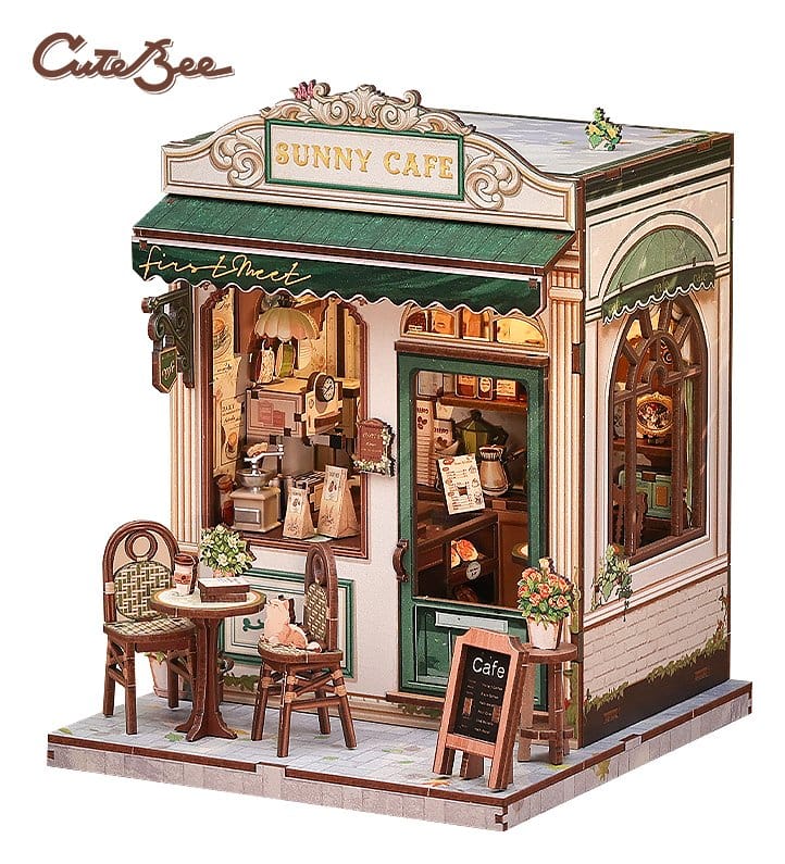 Miniature House Model Kit Sunny Cafe 20 x 16 cm DS Modellismo Miniature House Model Kit Sunny Cafe 20 x