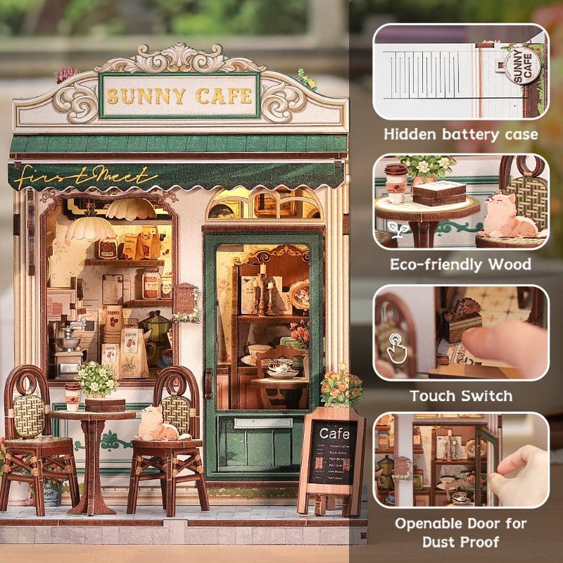 Miniature House Model Kit Sunny Cafe 20 x 16 cm DS Modellismo Miniature House Model Kit Sunny Cafe 20 x