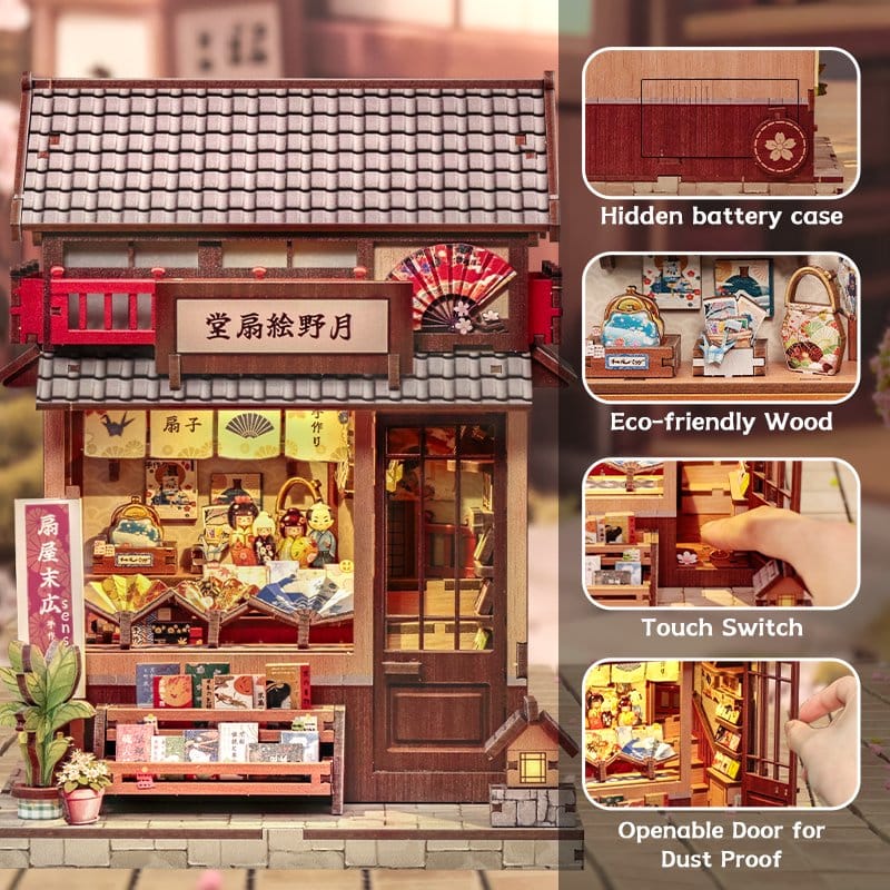 Miniature House Model Kit Tsukino Eogi-dou 19 x 14 cm DS Modellismo Miniature House Model Kit Tsukino Eogi-dou