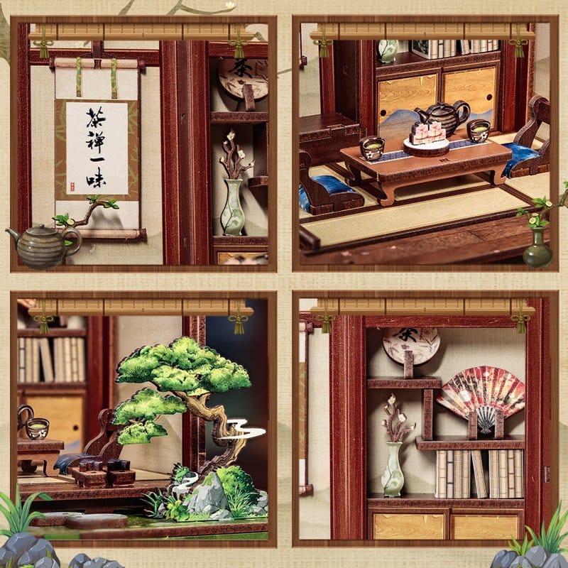 Miniature House Model Kit Kirishima Cha-an 19 x 14 cm DS Modellismo Miniature House Model Kit Kirishima Cha-an