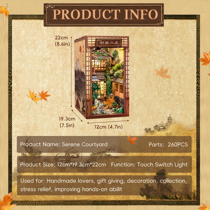 Book Nook Serene Courtyard 22 x 12 cm DS Modellismo Book Nook Serene Courtyard 22 x CuteBee