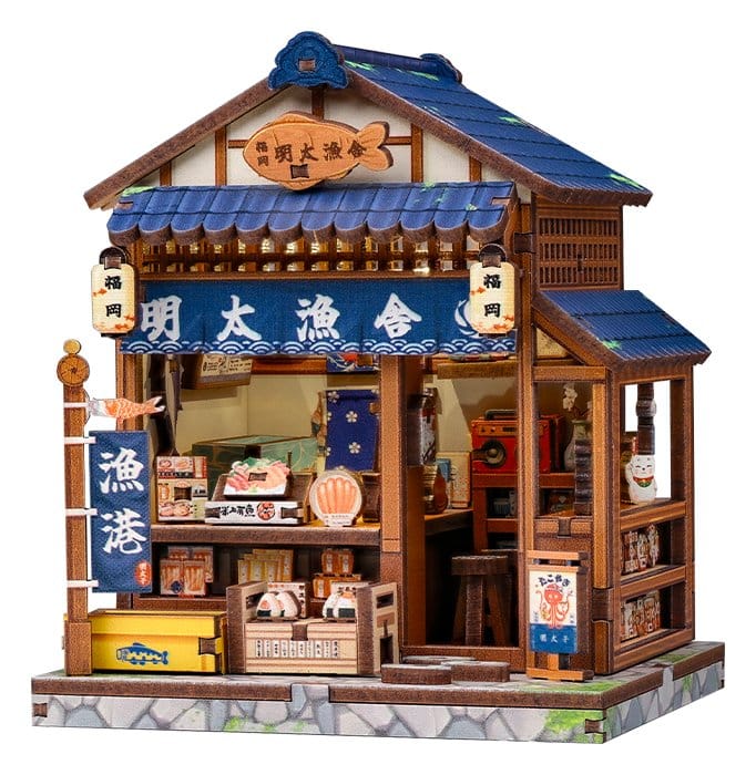 Miniature House Model Kit Fukuoka Mentaiko Kitchen 11 x 9 cm DS Modellismo Miniature House Model Kit Fukuoka Mentaiko