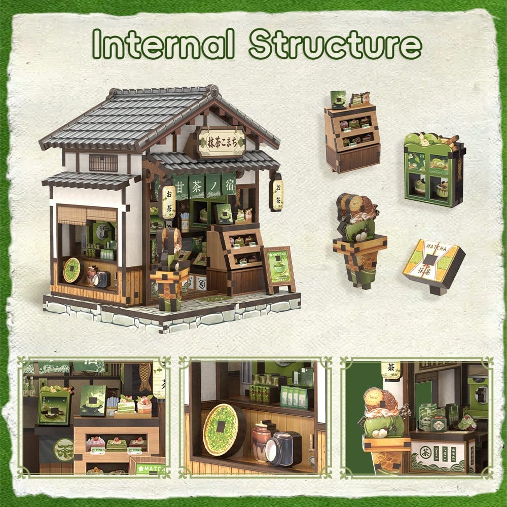 Miniature House Model Kit Kyoto Matcha Cottage 11 x 9 cm DS Modellismo Miniature House Model Kit Kyoto Matcha