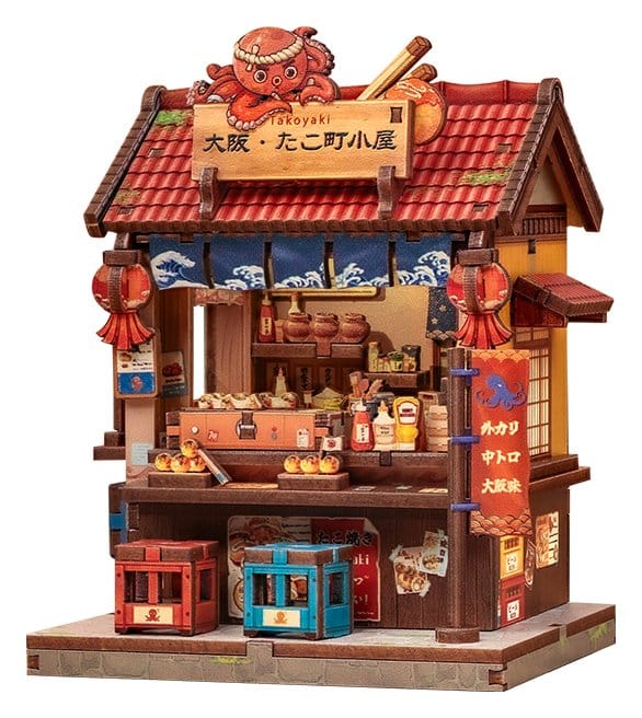 Miniature House Model Kit Osaka Takoyaki 12 x 9 cm DS Modellismo Miniature House Model Kit Osaka Takoyaki 12