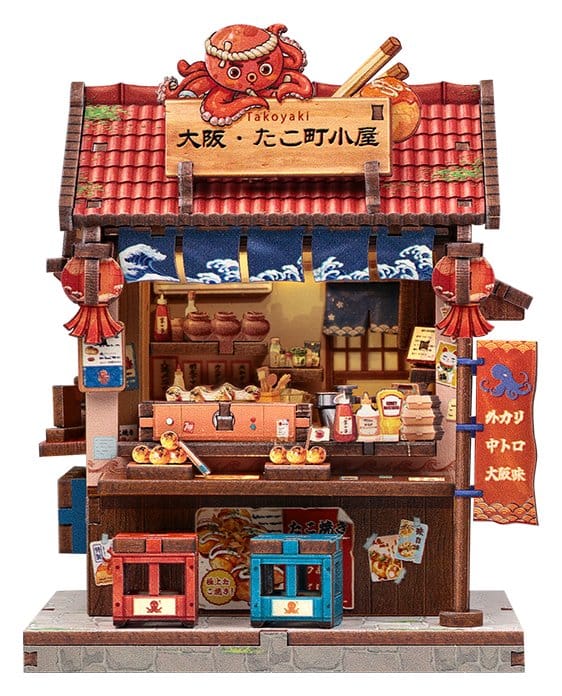 Miniature House Model Kit Osaka Takoyaki 12 x 9 cm DS Modellismo Miniature House Model Kit Osaka Takoyaki 12
