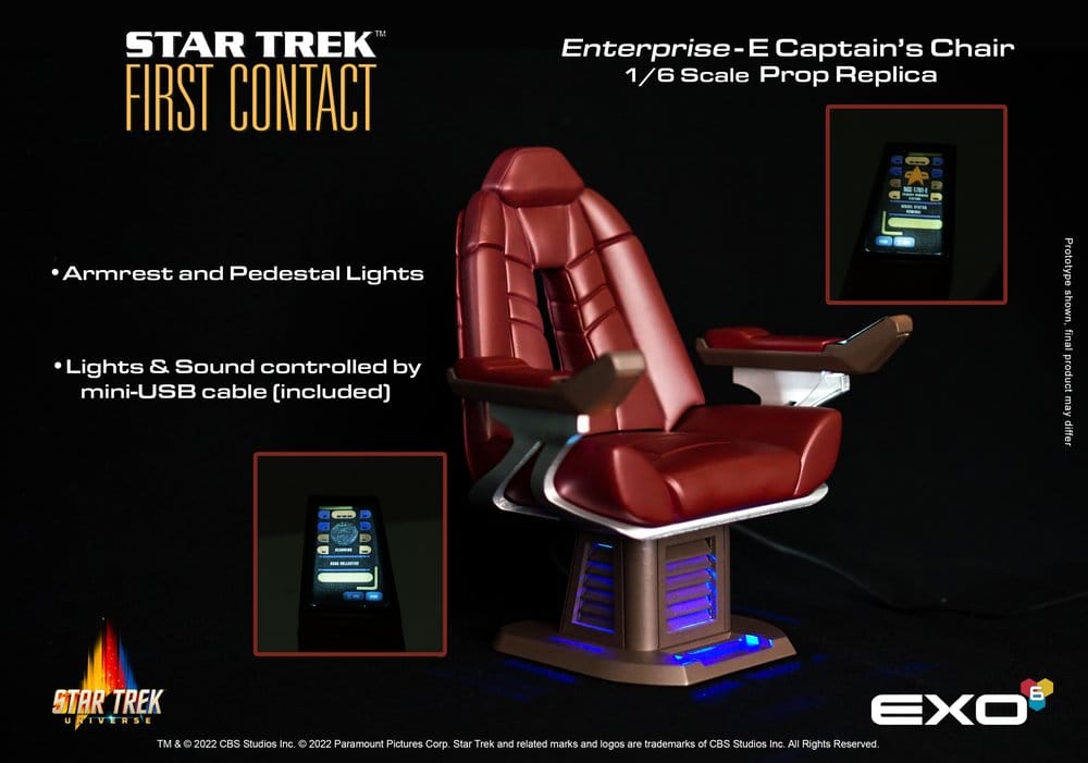 Replica Star Trek: First Contact 1/6 Captain's Chair 15 cm DS Modellismo Replica Star Trek: First Contact scala 1/6