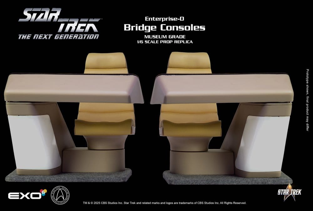 Replica Star Trek: The Next Generation 1/6 Enterprise-D Bridge Consoles Set DS Modellismo Replica Star Trek: Next Generation scala 1/6