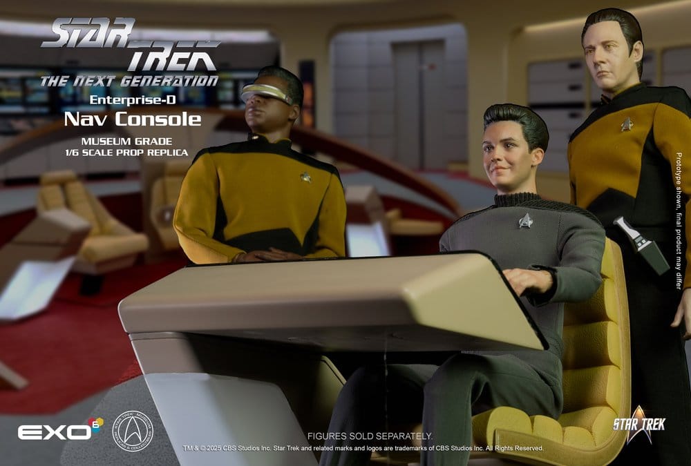 Replica Star Trek: The Next Generation 1/6 Enterprise-D Bridge Consoles Set DS Modellismo Replica Star Trek: Next Generation scala 1/6