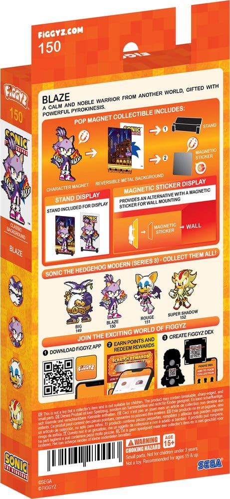 Calamita Sonic the Hedgehog (Modern) FiGGYZ da collezione Blaze the Cat 11 cm DS Modellismo Calamita Sonic Hedgehog (Modern) FiGGYZ