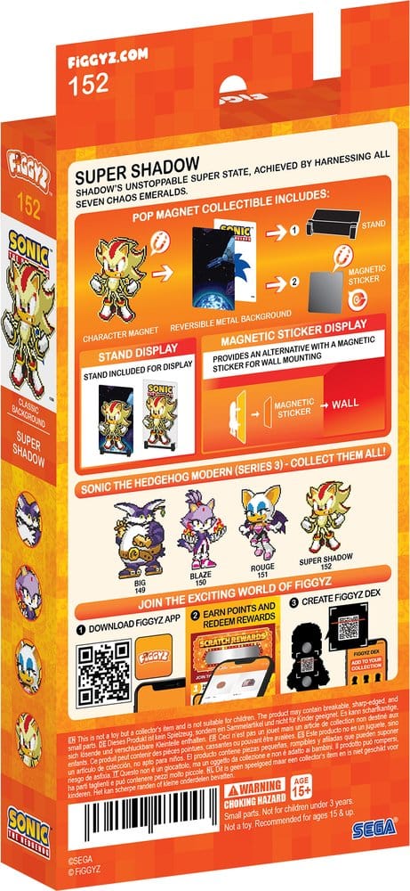 Calamita Sonic the Hedgehog (Modern) FiGGYZ da collezione Super Shadow 11 cm DS Modellismo Calamita Sonic Hedgehog (Modern) FiGGYZ