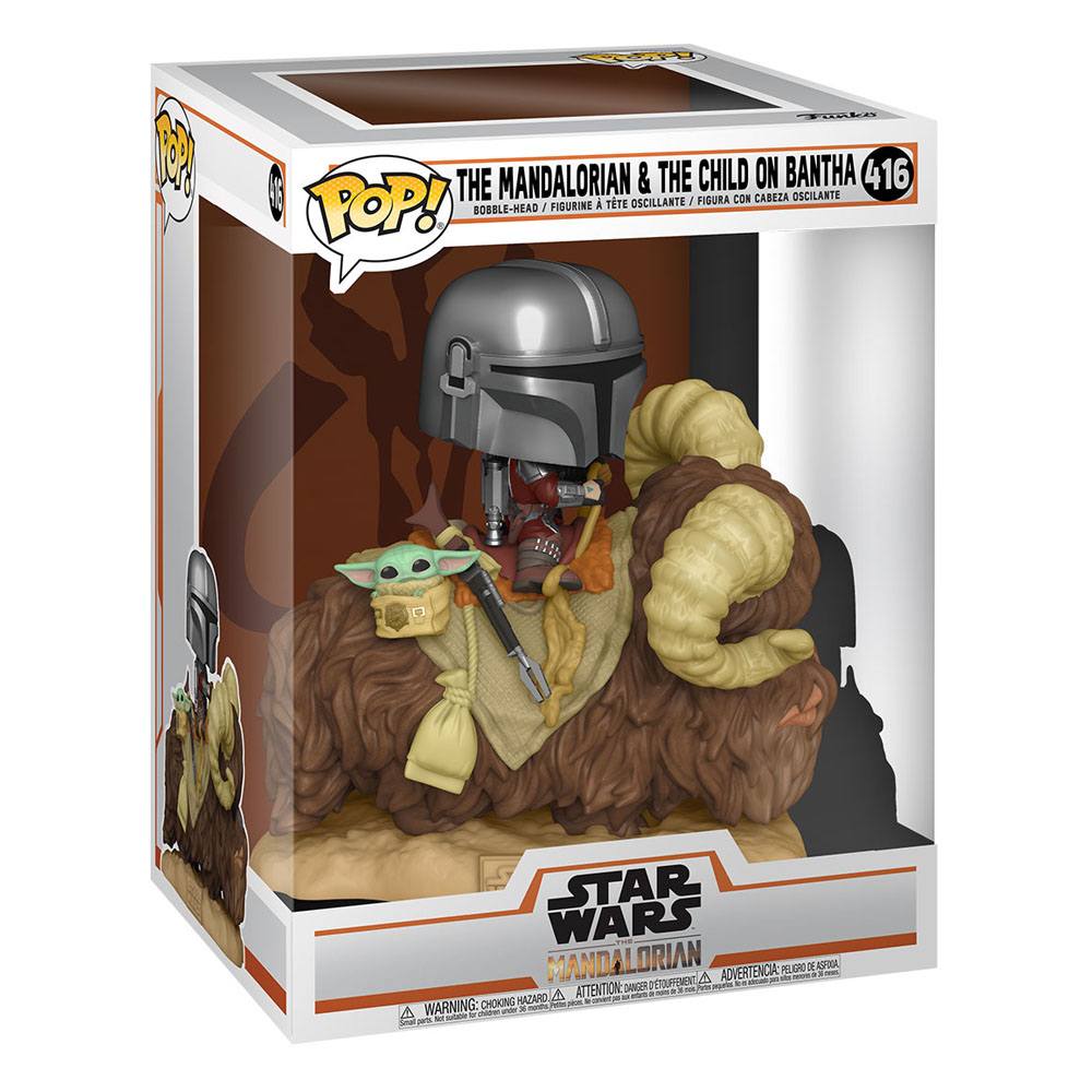 Star Wars The Mandalorian POP! Deluxe Vinyl Figure The Mandalorian on Wantha with Child in Bag 9 cm DS Modellismo Star Wars Mandalorian POP! Deluxe