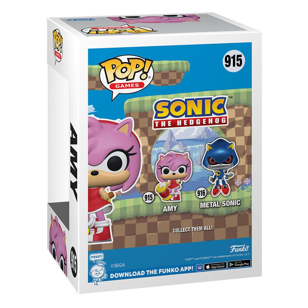 Sonic the Hedgehog POP! Games Vinyl Figure Amy Rose 9 cm DS Modellismo Sonic Hedgehog POP! Games Amy Rose