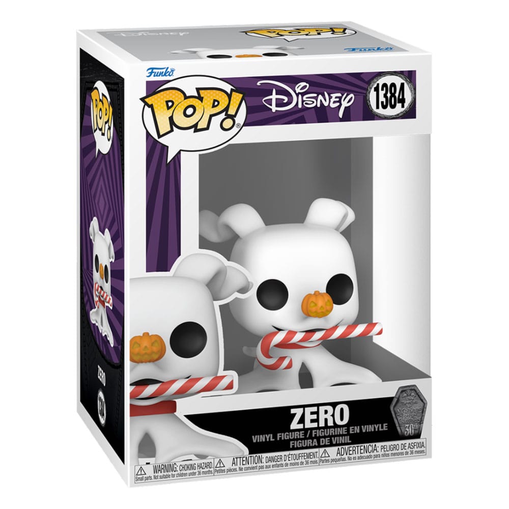Nightmare Before Christmas 30th POP! Disney Vinyl Figure Zero w/Candy Cane 9 cm DS Modellismo Nightmare Before Christmas 30th POP! Disney