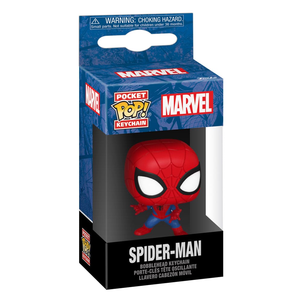 Portachiavi Marvel POP! 4 cm New Classics - Spider-Man Display (12) DS Modellismo Portachiavi Marvel POP! Classics Spider-Man