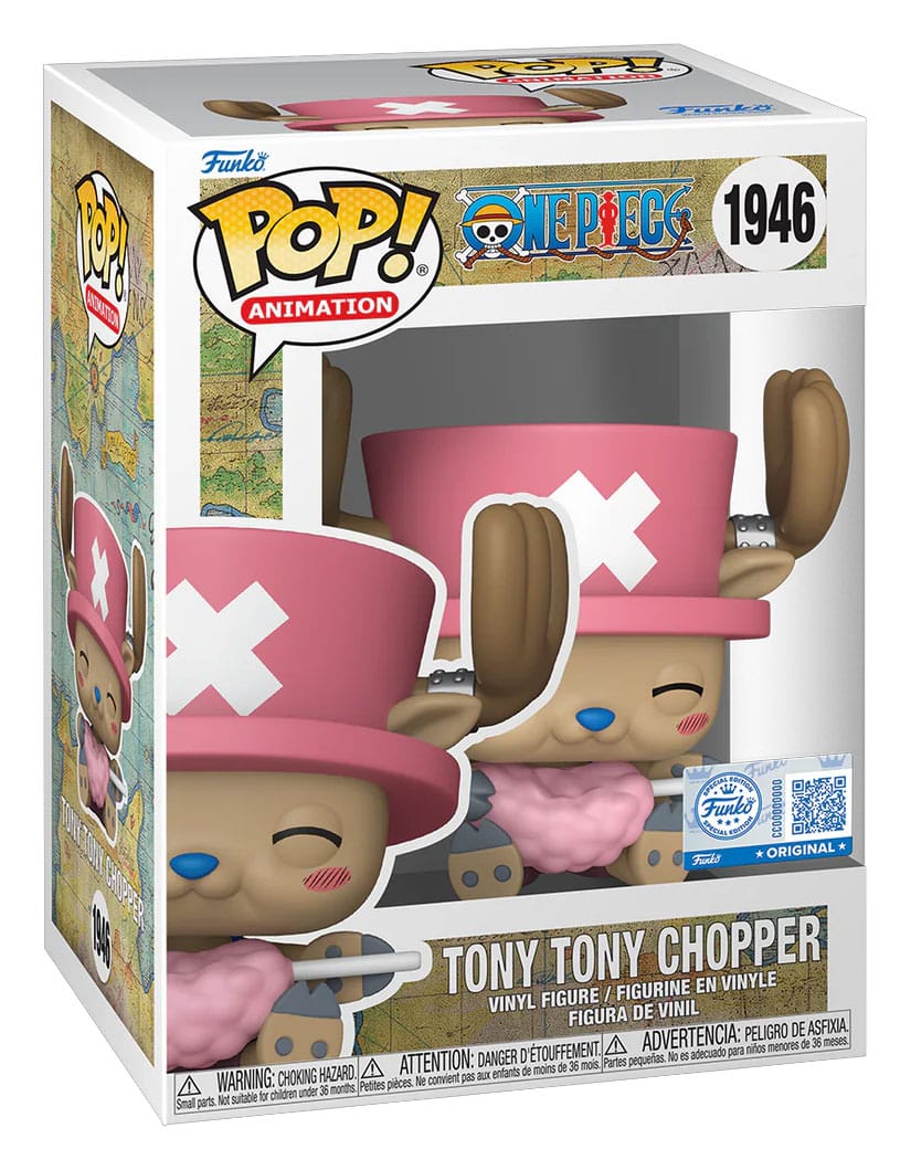 One Piece POP! Animation Vinyl Figure Tony Tony Chopper with Cotton Candy heo Exclusive 9 cm DS Modellismo One Piece POP! Animation Tony Tony Chopper