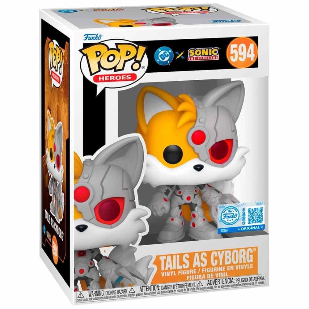 DC x Sonic the Hedgehog POP! Heroes Vinyl Figure Tails as Cyborg 9 cm DS Modellismo Dc x Sonic Hedgehog POP! Heroes Tails as