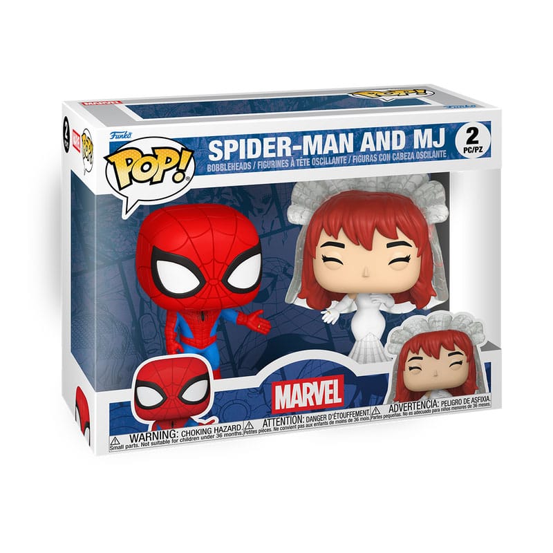 Marvel POP! Vinyl Figures 2-Pack Superhero Couples- SM & MJ 9 cm DS Modellismo Marvel POP! Superhero Couples- Sm & Mj Funko
