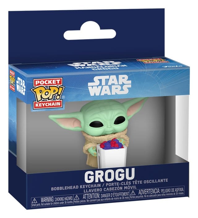 Portachiavi Star Wars: The Mandalorian and Grogu Pocket POP! 4 cm Grogu with Popcorn Display (12) DS Modellismo Portachiavi Star Wars: Mandalorian Grogu